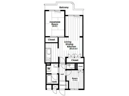 砧サンハイム(2LDK/3階)の間取り写真