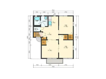 ハイタウン宮内B(3DK/2階)の間取り写真