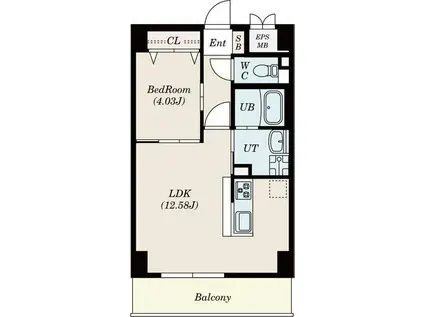 GRAN DUKE 代官町(1LDK/2階)の間取り写真