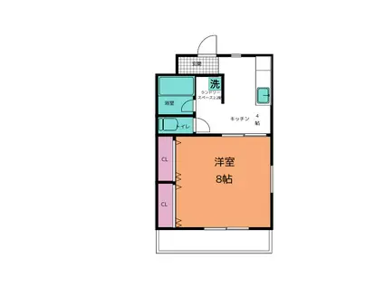 AKハウス(1K/1階)の間取り写真