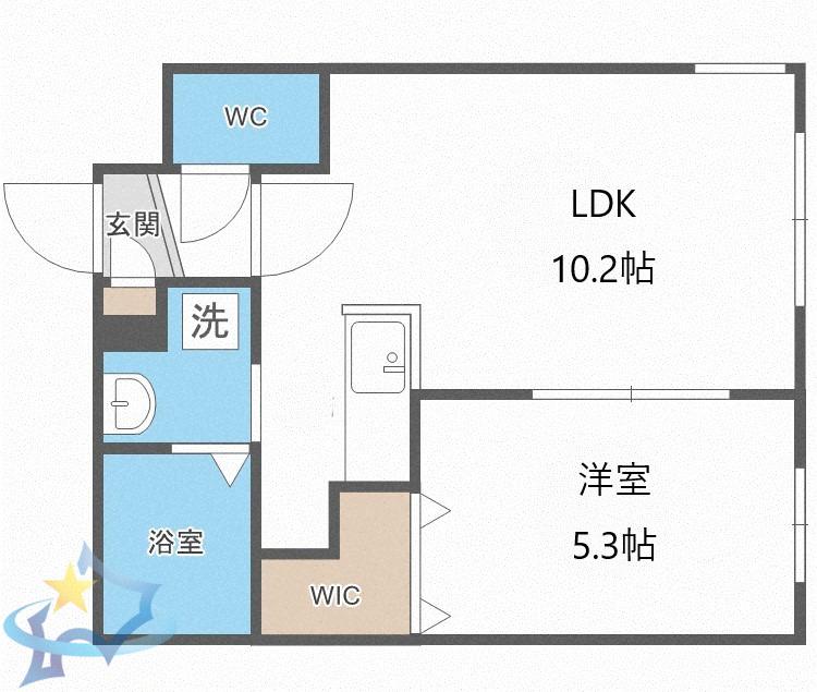 KOULA(1LDK/4階)の間取り写真