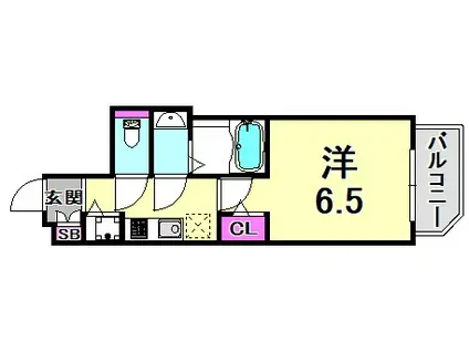 ファーストフィオーレ神戸駅前(1K/5階)の間取り写真