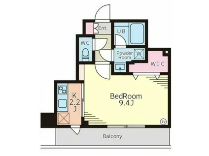池袋ウエストガーデン(1K/4階)の間取り写真