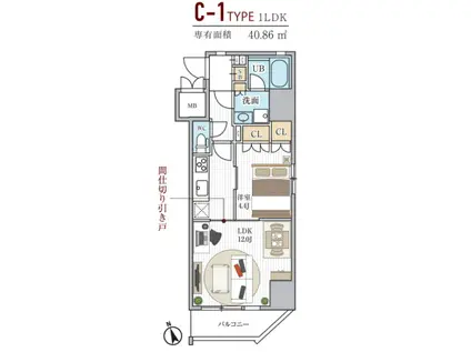 SEASON FLATS 浅草(1LDK/2階)の間取り写真