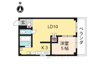 プレアデス(1LDK/2階)の間取り写真