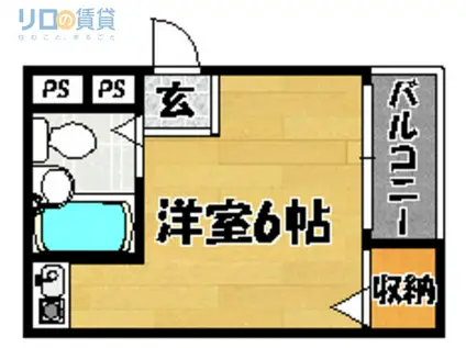 ビルディングVII(ワンルーム/4階)の間取り写真
