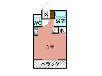 グリーンビルナカムラ(ワンルーム/2階)の間取り写真