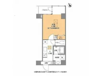 LAVAGE市谷台町(1K/6階)の間取り写真