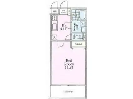 THEプランタン(1K/2階)の間取り写真