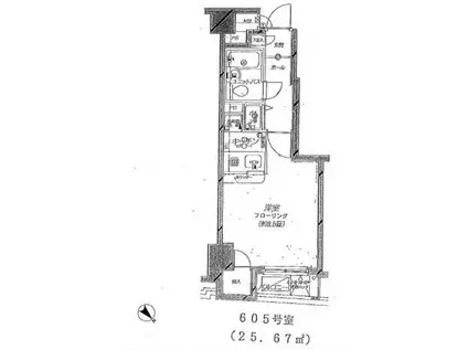 シーアイマンション本郷向丘(ワンルーム/6階)の間取り写真