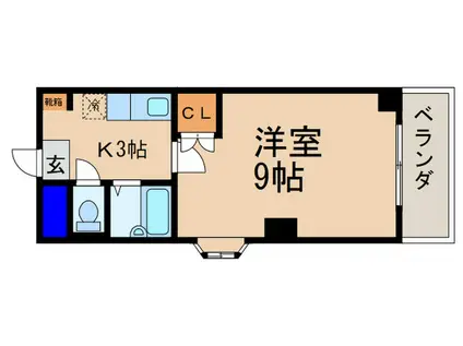 メゾンセザンヌ(1K/4階)の間取り写真