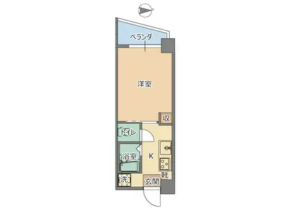 ペリドット糸満(1K/8階)の間取り写真