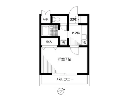 KSVILLAGE大森ーケーズヴィレッジ大森-(1K/3階)の間取り写真