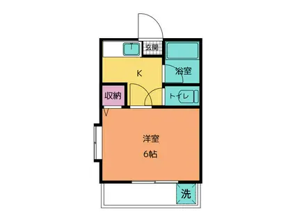 ビバカレッジ(1K/2階)の間取り写真