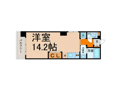 KDXレジデンス神宮前(ワンルーム/8階)の間取り写真