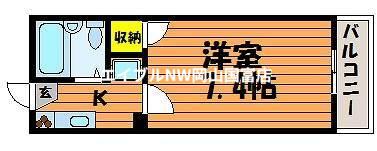 コート伊島(1K/1階)の間取り写真