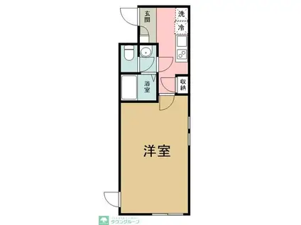 クレイノ練馬光が丘(1K/2階)の間取り写真