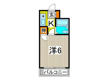 シルフィード西川口II(1K/1階)の間取り写真