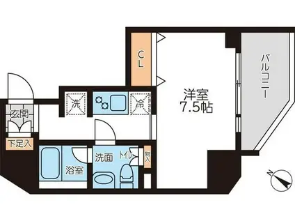 グランパセオ本駒込(1K/7階)の間取り写真