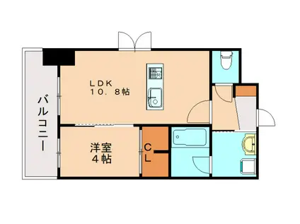 ベルコモンズ(1LDK/7階)の間取り写真