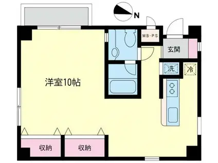カーサ小茂根(ワンルーム/2階)の間取り写真