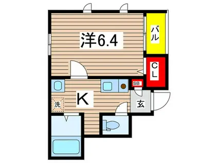 ル・ロジュマン(1K/1階)の間取り写真