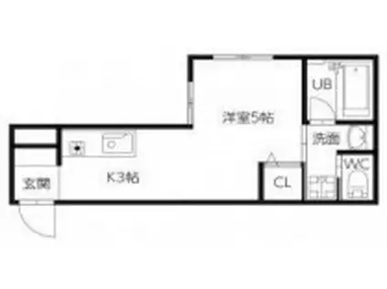 ピース・ラ・ヴェスタ(ワンルーム/2階)の間取り写真