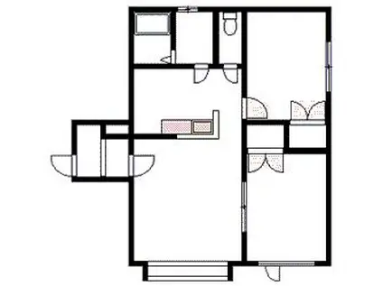 ヴィラージュ(2LDK/1階)の間取り写真