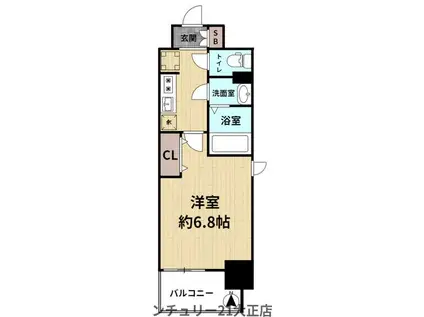 フォーリアライズ大正ノーブル(1K/7階)の間取り写真