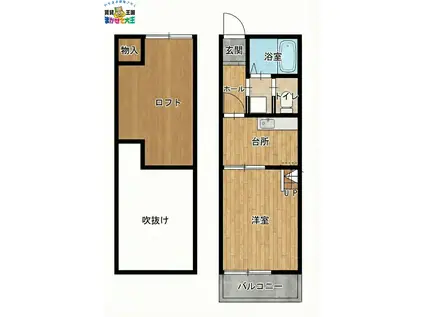 メルフィーズ住吉(1K/1階)の間取り写真