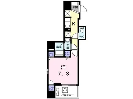 ベスティエ秋葉原(1K/7階)の間取り写真