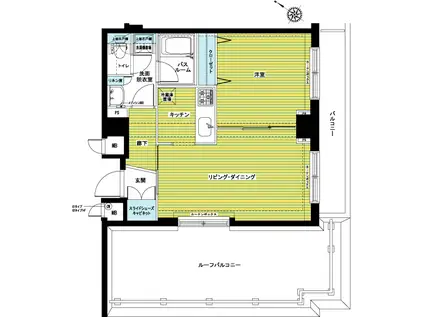 フェニックス初台(1LDK/12階)の間取り写真