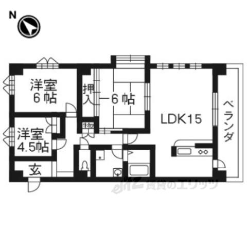 サンシャイン上野(3LDK/2階)の間取り写真