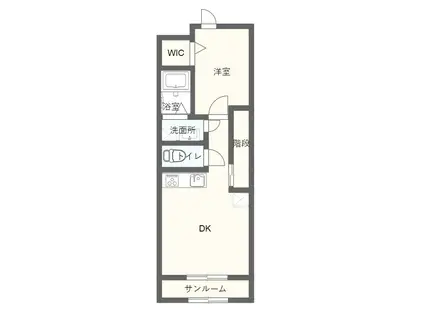 HAIコーポ英(1LDK/2階)の間取り写真