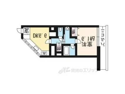 SCHEWALBE西棟(1DK/4階)の間取り写真