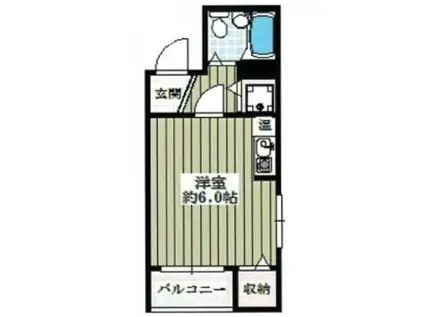 エーデルワイス(ワンルーム/4階)の間取り写真