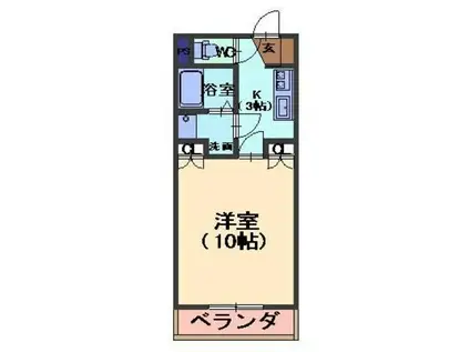スイートドリーム城北(1K/3階)の間取り写真