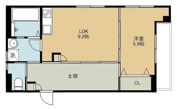 フラッツ310ビル(1LDK/4階)の間取り写真