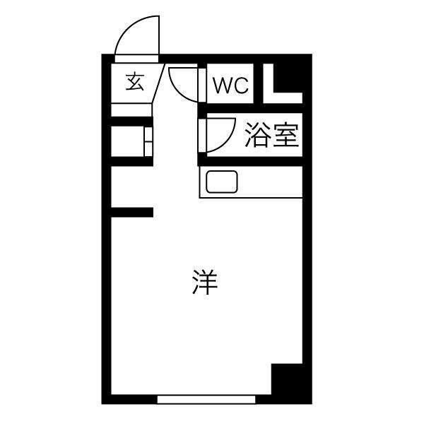 フロンティア161(ワンルーム/5階)の間取り写真