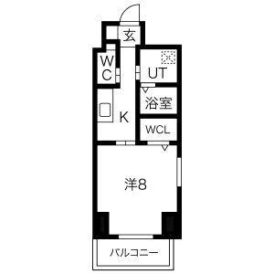 NEPLUS T(1K/7階)の間取り写真