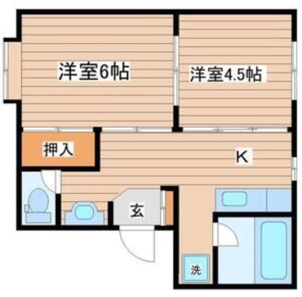 WIN HIGASHISENDAI(2K/1階)の間取り写真