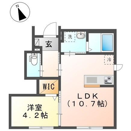 メゾン瑞祥(1LDK/1階)の間取り写真
