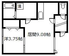 NEO STRADA I(1DK/1階)の間取り写真