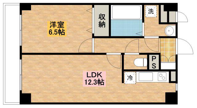 SATIE今泉(1LDK/1階)の間取り写真