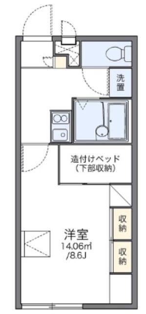 レオパレスジコジ2(1K/2階)の間取り写真