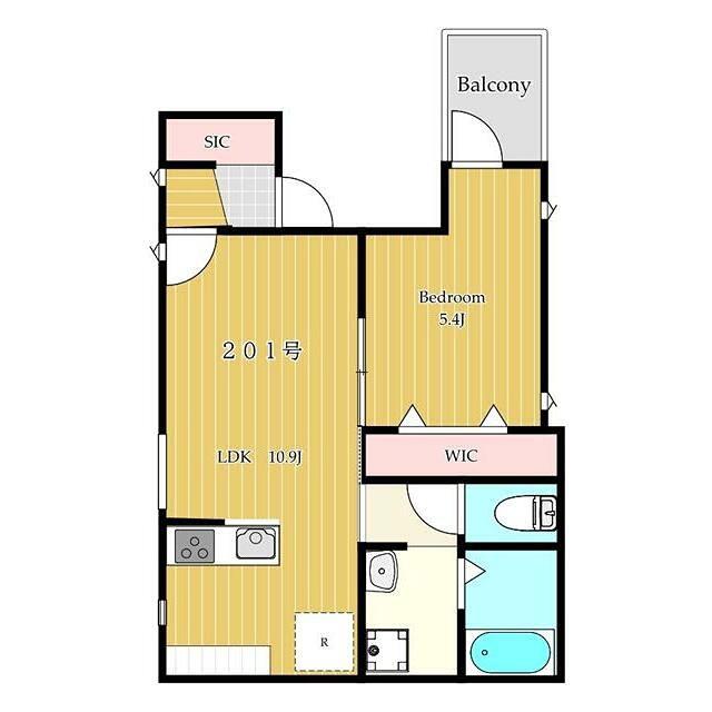 サウスERN APARTMENT 星川(1LDK/2階)の間取り写真