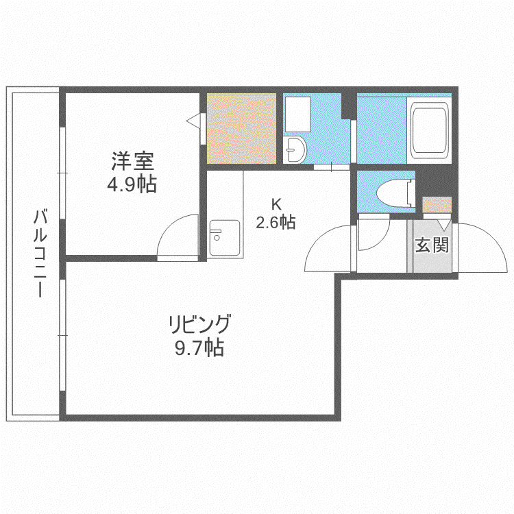 MOLTIY27(1LDK/4階)の間取り写真
