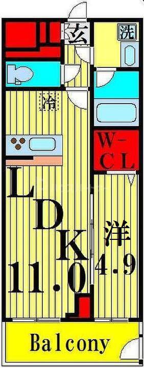 グランジュテⅡ(1LDK/1階)の間取り写真