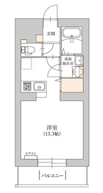 アラモファミリア杉崎町(ワンルーム/2階)の間取り写真