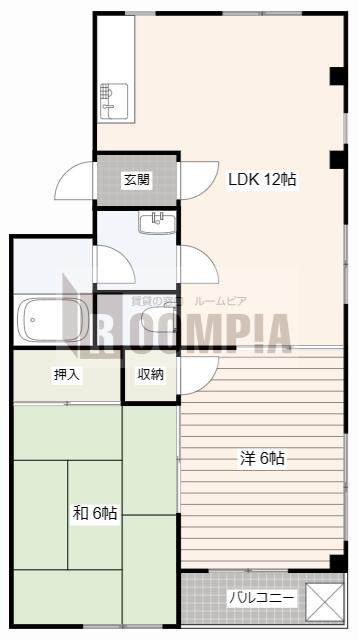 アーデルM(2LDK/1階)の間取り写真